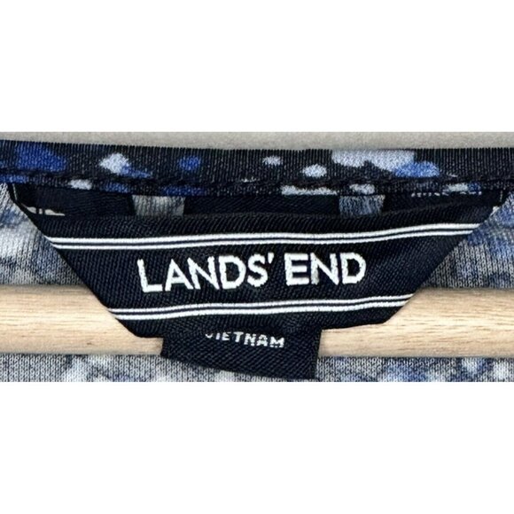 Land's End Womens Blouse Long Sleeve Pullover Cowl Neck Stretch Blue Size 3X - Picture 5 of 12